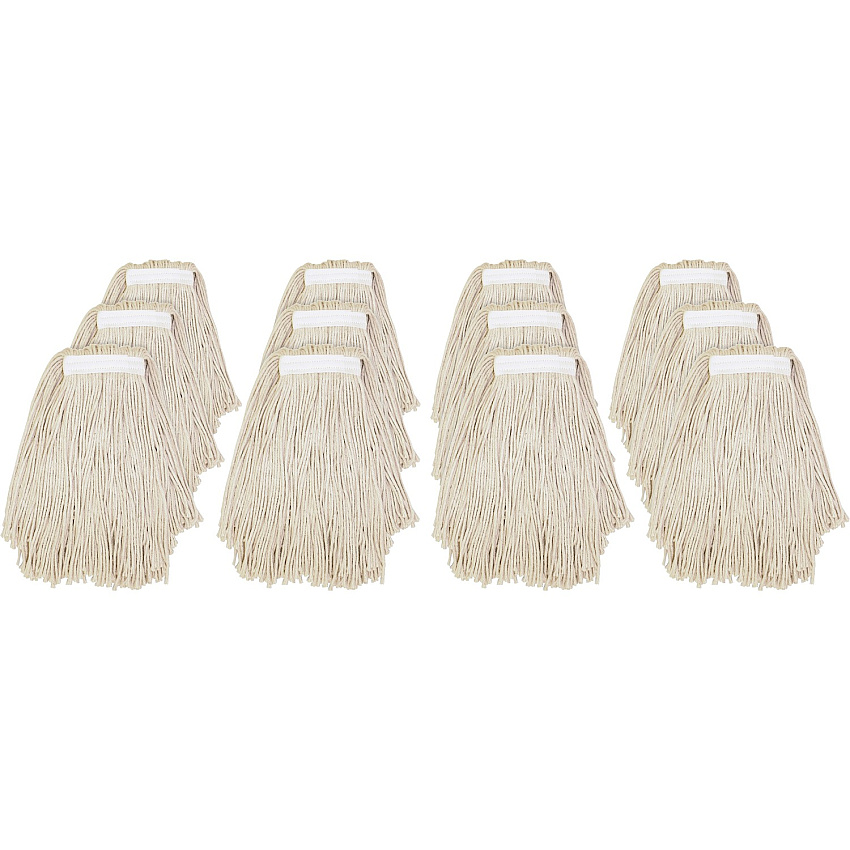 Genuine Joe Narrow Band Mophead Cotton - Natural - 12 / Carton (GJOZ16COTCT)