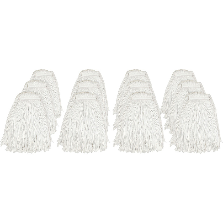 Genuine Joe Cut End Mophead Rayon - Natural - 12 / Carton (GJOZ16RAYCT)