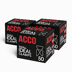 ACCO Ideal Clamps No. 2 - 100 Sheet Capacity - for Office, Home, School, Document, Paper - Sturdy, Tear Resistant, Bend Resistant, Flex Resistant - Silver - 50/Box - 3 / Pack (72643)