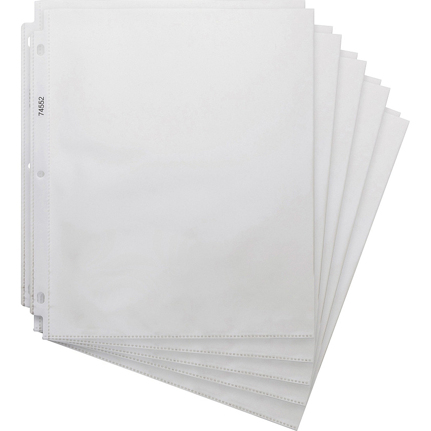 Business Source Heavyweight Sheet Protectors 3.3 mil Thickness - For Letter 8 1/2" x 11" Sheet - 3 x Holes - Clear - Polypropylene - 200 / Box (BSN74552)