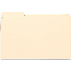 Business Source 1/3 Tab Cut Legal Recycled Top Tab File Folder 8 1/2" x 14" - 3/4" Expansion - 11 pt. - Manila - 10% Recycled - 100 / Box (BSN99724)