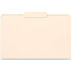 Business Source 1/3 Tab Cut Legal Recycled Top Tab File Folder 8 1/2" x 14" - 3/4" Expansion - 11 pt. - Manila - 10% Recycled - 100 / Box (BSN99725)
