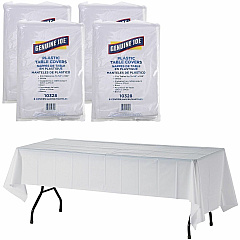 Genuine Joe Plastic Rectangular Table Covers 108" Length x 54" Width - Plastic - White - 6/Pack - 4 / Carton (GJO10328CT) Genuine Joe Plastic Rectangular Table Covers 108" Length x 54" Width - Plastic - White - 6/Pack - 4 / Carton (GJO10328CT)