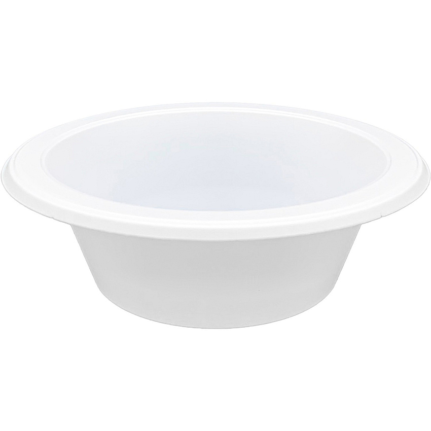 Genuine Joe 12 oz Reusable Plastic Bowls Serving - Disposable - White - Plastic Body - 125/Pack - 8 / Carton (GJO10424CT)