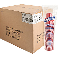 Genuine Joe 16 oz Party Cups 16 fl oz - Red - Plastic - Party, Cold Drink, Beverage - 50/Pack - 20 / Carton (GJO11251CT) Genuine Joe 16 oz Party Cups 16 fl oz - Red - Plastic - Party, Cold Drink, Beverage - 50/Pack - 20 / Carton (GJO11251CT)