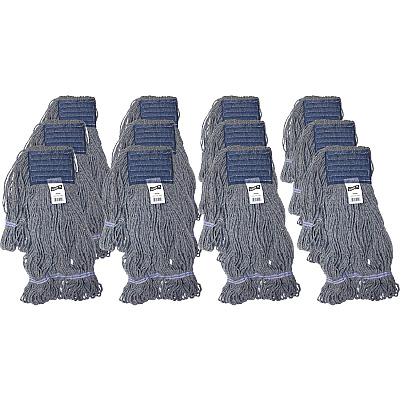 Genuine Joe 5" Headband Earth Mop Refill Polyester Fiber - 12 / Carton (GJO20124CT)