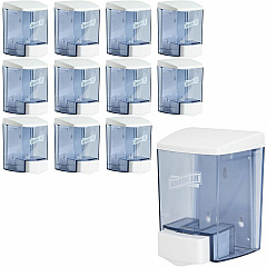 Genuine Joe 30 oz Soap Dispenser Manual - 30 fl oz Capacity - See-through Tank, Water Resistant, Soft Push - Clear - 12 / Carton (GJO29425CT)
