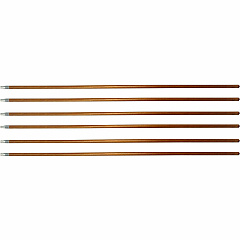 Genuine Joe Wood Handle with Threaded Metal Tip Natural - Metal, Wood - 6 / Carton (GJO37061CT)