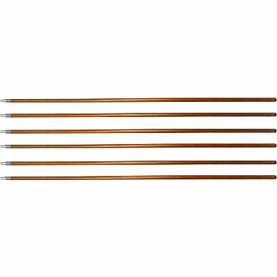 Genuine Joe Wood Handle with Threaded Metal Tip Natural - Metal, Wood - 6 / Carton (GJO37061CT)