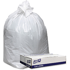 Genuine Joe Low Density White Can Liners 60 gal Capacity - 58" Length x 38" Width x 0.90 mil (23 Micron) Thickness - Low Density - White - Can, Waste Disposal - Recycled - 100 / Carton (GJO3858W) Genuine Joe Low Density White Can Liners 60 gal Capacity - 58" Length x 38" Width x 0.90 mil (23 Micron) Thickness - Low Density - White - Can, Waste Disposal - Recycled - 100 / Carton (GJO3858W)