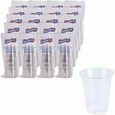 Genuine Joe 12 oz Clear Plastic Cups 12 fl oz - Clear - Plastic - Cold Drink, Beverage - 25/Pack - 20 / Carton (GJO58231CT)