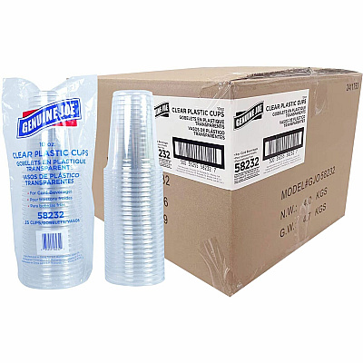 Genuine Joe 10 oz Clear Plastic Cups 10 fl oz - Clear - Plastic - Cold Drink, Beverage - 25/Pack - 20 / Carton (GJO58232CT)
