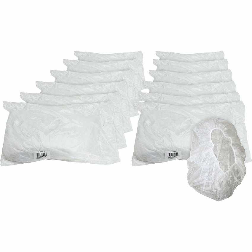 Genuine Joe Nonwoven Bouffant Cap Recommended for: Hospital, Laboratory - Large - 21" Stretched Diameter - Contaminant Protection - Polypropylene - White - Lightweight, Comfortable, Elastic Headband - 100/Pack - 10 / Carton (GJO85140CT)