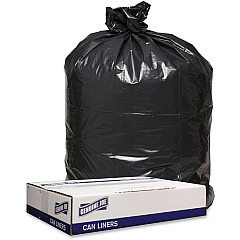 Genuine Joe Low Density Black Can Liners 56 gal Capacity - 47" Length x 43" Width x 1.20 mil (30 Micron) Thickness - Low Density - Black - Can - Recycled - 100 / Carton (GJO98210) Genuine Joe Low Density Black Can Liners 56 gal Capacity - 47" Length x 43" Width x 1.20 mil (30 Micron) Thickness - Low Density - Black - Can - Recycled - 100 / Carton (GJO98210)