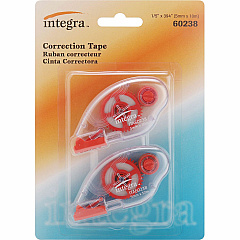 Integra Correction Tape - 2 Dispensers/PK Holds Total 1 Tape(s) - White - 2 / Pack (60238) Integra Correction Tape - 2 Dispensers/PK Holds Total 1 Tape(s) - White - 2 / Pack (60238)