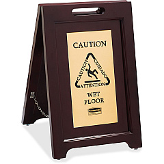 Rubbermaid Commercial Brass Plaque Wooden Caution Sign Print/Message "Caution" , "Attention" , "Cuidado" , "Wet Floor" - 15" Width x 23.5" Height x 16.2" Depth - Rectangular Shape - Black Print/Message Color - Double Sided - Durable, Carry Handl (1867507) Rubbermaid Commercial Brass Plaque Wooden Caution Sign Print/Message "Caution" , "Attention" , "Cuidado" , "Wet Floor" - 15" Width x 23.5" Height x 16.2" Depth - Rectangular Shape - Black Print/Message Color - Double Sided - Durable, Carry Handl (1867507)