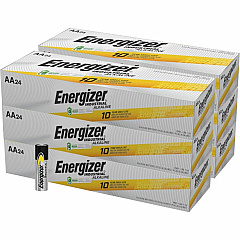 Energizer Industrial Alkaline AA Battery Boxes of 24 For Multipurpose - AA - 1.5 V DC - 24/Box - 6 / Carton (EN91CT)