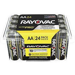 Rayovac Ultra Pro Alkaline AA Battery 24-Packs For Multipurpose - AA - 1.5 V DC - 24/Pack - 12 / Carton (ALAA24PPJCT) Rayovac Ultra Pro Alkaline AA Battery 24-Packs For Multipurpose - AA - 1.5 V DC - 24/Pack - 12 / Carton (ALAA24PPJCT)