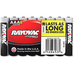Rayovac Ultra Pro Alkaline AAA Battery 8-Packs For Multipurpose - AAA - 1.5 V DC - 8/Pack - 12 / Carton (ALAAA8JCT) Rayovac Ultra Pro Alkaline AAA Battery 8-Packs For Multipurpose - AAA - 1.5 V DC - 8/Pack - 12 / Carton (ALAAA8JCT)