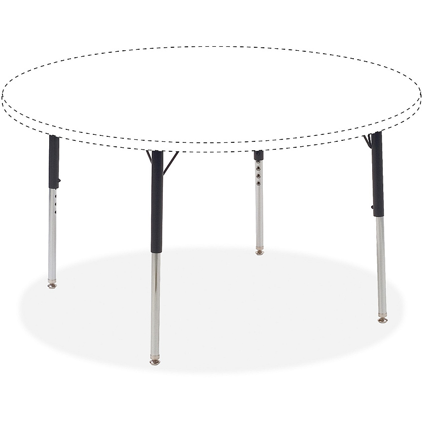 Lorell Activity Table Height-Adjustable Leg Kit - 22" to 30"H 30" Length x 1.12" Diameter - Black, Chrome - 4 / Carton (LLR99899)