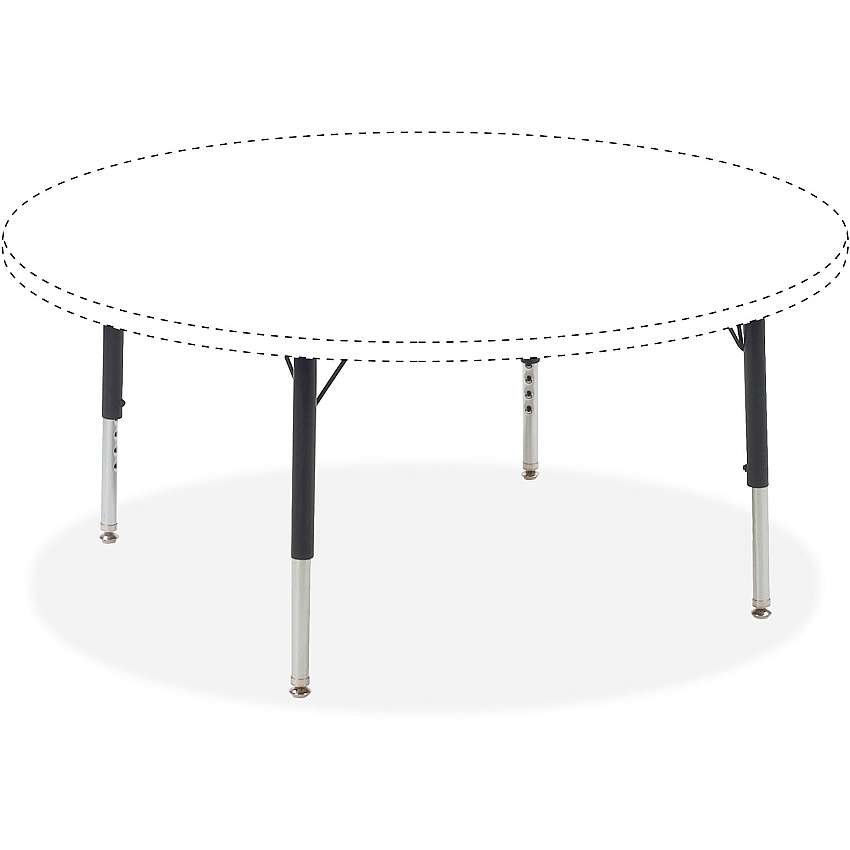 Lorell Activity Table Height-Adjustable Leg Kit - 17" to 25"H 25" Length x 1.12" Diameter - Black, Chrome - 4 / Carton (LLR99900)