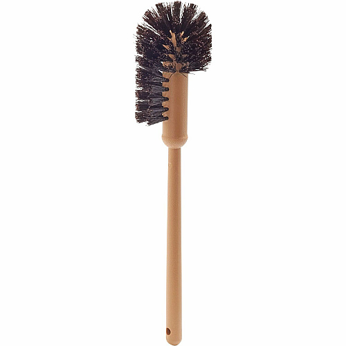 Rubbermaid Commercial 17" Handle Toilet Bowl Brush 1.50" Synthetic Polypropylene Bristle - 17" Handle Length - 18.5" Overall Length - Plastic Handle - Brown, Yellow - 12 / Carton (632000BRNCT)