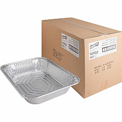Genuine Joe Half-size Disposable Aluminum Pan Cooking, Serving - Disposable - 0.5" Diameter - Silver - Aluminum Body - 100 / Carton (GJO10702) Genuine Joe Half-size Disposable Aluminum Pan Cooking, Serving - Disposable - 0.5" Diameter - Silver - Aluminum Body - 100 / Carton (GJO10702)