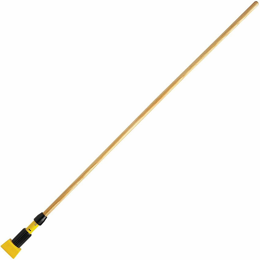 Rubbermaid Commercial Gripper Wet Mop 60" Hardwood Handles 60" Length - Yellow - Hardwood - 12 / Carton (H216000000CT)