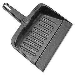 Rubbermaid Commercial Heavy-Duty Dustpans 8.20" Wide - 12.25" Handle - Plastic - Charcoal - 12 / Carton (2005CHACT)