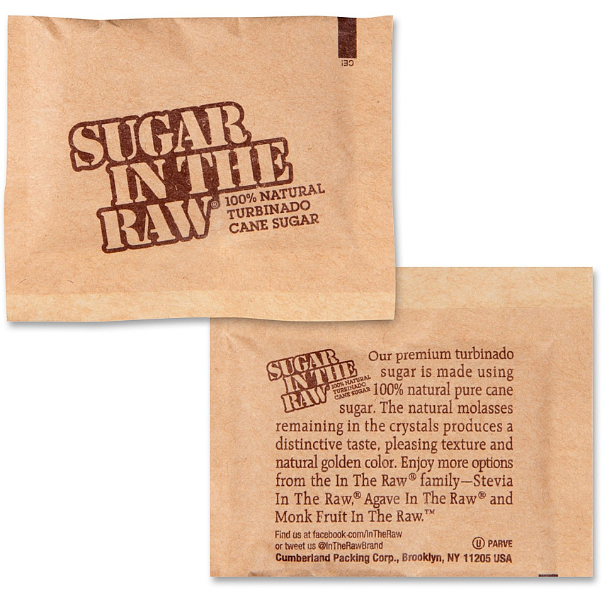 Sugar In The Raw Turbinado Cane Sugar Natural Sweetener - 400 / Carton (50390)