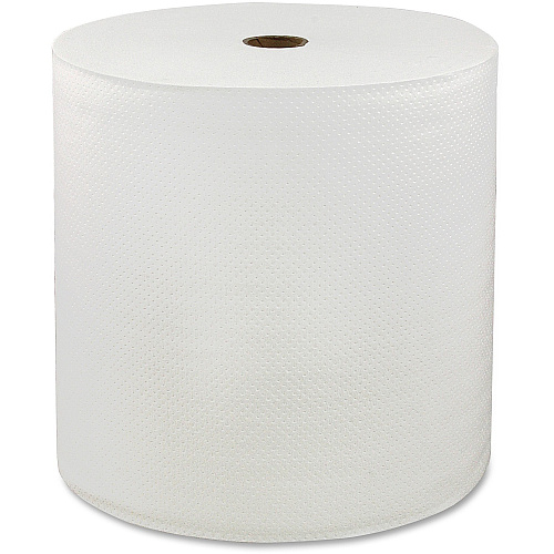 LoCor Hardwound 1-Ply Paper Towels, 850' Per Roll, Pack Of 6 Rolls 1 Ply - 7" Width x 850 ft Length - White - 6 Rolls Per Carton - 6 / Carton (46898)