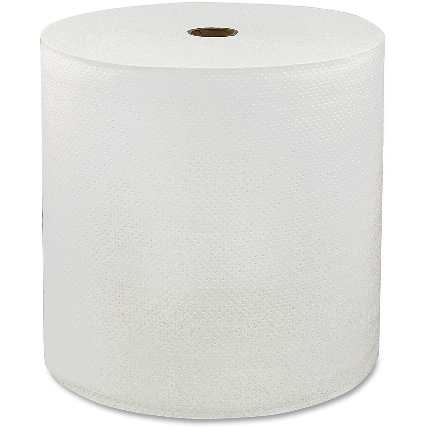 LoCor Hardwound 1-Ply Paper Towels, 850' Per Roll, Pack Of 6 Rolls 1 Ply - 7" Width x 850 ft Length - White - 6 Rolls Per Carton - 6 / Carton (46898)