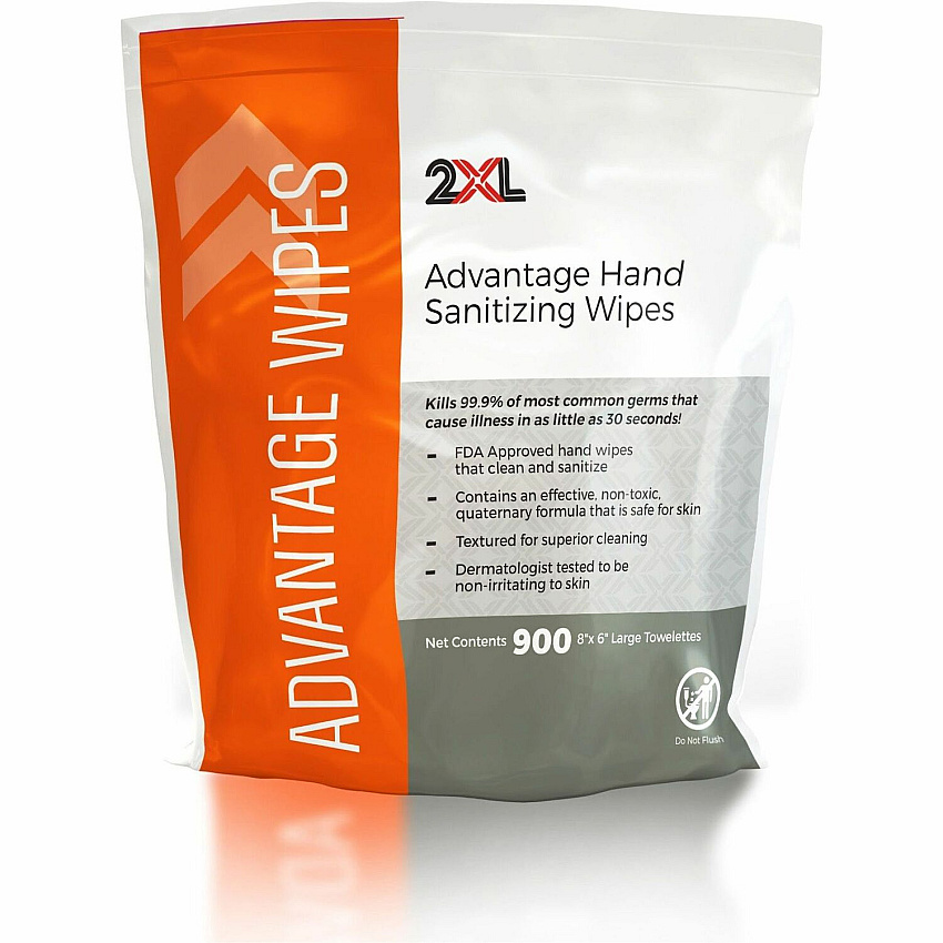 2XL Advantage Sanitizing Wipes 6" Width x 8" Length - White - 900/Roll - 1 Roll (L36)