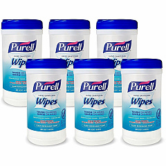 PURELL® Clean Scent Hand Sanitizing Wipes Clean - Textured - White - 40/Tub - 6 / Carton (912006CMRCT) PURELL® Clean Scent Hand Sanitizing Wipes Clean - Textured - White - 40/Tub - 6 / Carton (912006CMRCT)