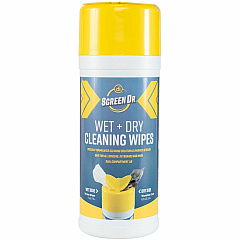 Digital Innovations ScreenDr Wet/Dry Streak-Free Wipes, 70-pack For Electronic Equipment, Display Screen - Alcohol-free, Ammonia-free, Streak-free, Non-abrasive, Anti-static, Soft - White, Blue - 70/Tub - 1 Each (40308) Digital Innovations ScreenDr Wet/Dry Streak-Free Wipes, 70-pack For Electronic Equipment, Display Screen - Alcohol-free, Ammonia-free, Streak-free, Non-abrasive, Anti-static, Soft - White, Blue - 70/Tub - 1 Each (40308)