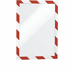 DURABLE Twin-color Border Self-adhesive Security Frame Horizontal, Vertical - Self-adhesive, Dual-sided, Magnetic, Flexible - Red, White - 2 / Pack (4770132) DURABLE Twin-color Border Self-adhesive Security Frame Horizontal, Vertical - Self-adhesive, Dual-sided, Magnetic, Flexible - Red, White - 2 / Pack (4770132)