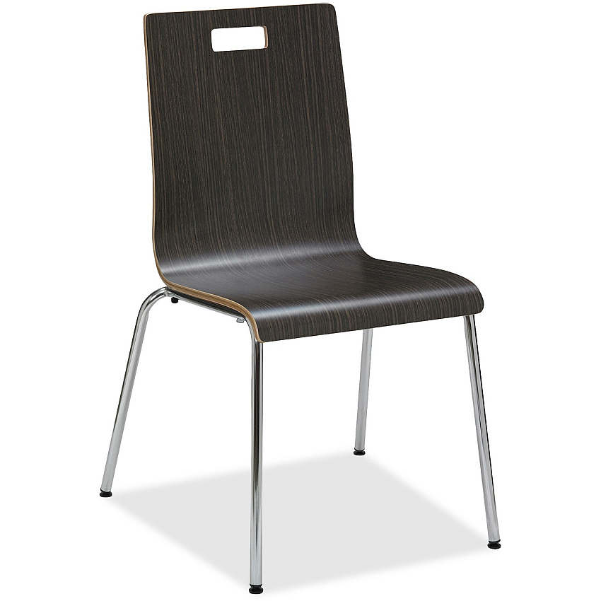 Lorell Bentwood Cafe Chairs Steel Frame Material - Espresso - Plywood, Bentwood - 2 / Carton (LLR99863)