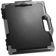 Officemate Carry-All Clipboard Storage Box Storage for Tablet, Notebook - 8 1/2" x 11" , 8 1/2" x 14" Sheet Size - Black, Gray - 1 Each (83324) Officemate Carry-All Clipboard Storage Box Storage for Tablet, Notebook - 8 1/2" x 11" , 8 1/2" x 14" Sheet Size - Black, Gray - 1 Each (83324)