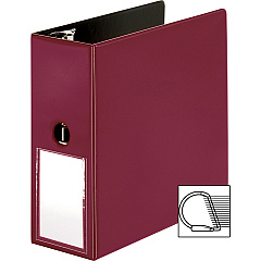 Business Source 5" D-Ring Binder 5" Binder Capacity - 1050 Sheet Capacity - Fastener: Slant D-Ring - Pocket: Internal - Burgundy - Transparent, Lay Flat, Label Holder, Spine - 1 Each (BSN33122) Business Source 5" D-Ring Binder 5" Binder Capacity - 1050 Sheet Capacity - Fastener: Slant D-Ring - Pocket: Internal - Burgundy - Transparent, Lay Flat, Label Holder, Spine - 1 Each (BSN33122)