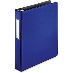 Business Source 1.5" D-Ring Binder 1 1/2" Binder Capacity - 375 Sheet Capacity - Fastener: Slant D-Ring - Pocket: Internal - Blue - Lay Flat, Label Holder - 1 Each (BSN33127)