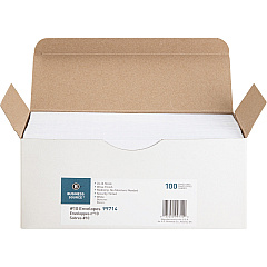 Business Source No. 10 Peel-to-seal Security Envelopes Business - #10 - 4 1/8" Width x 9 1/2" Length - 24 lb - Peel & Seal - White - Wove - 100 / Box (BSN99714) Business Source No. 10 Peel-to-seal Security Envelopes Business - #10 - 4 1/8" Width x 9 1/2" Length - 24 lb - Peel & Seal - White - Wove - 100 / Box (BSN99714)