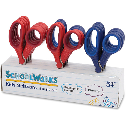 Fiskars Schoolworks 5" Kids Scissors Classpack 5" Overall Length - Left/Right - Stainless Steel - Blunted Tip - Assorted - 1 Set (1535201004)