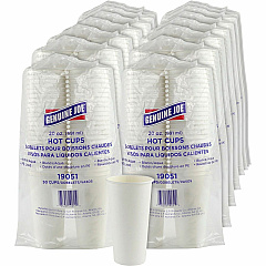 Genuine Joe 20 oz Disposable Hot Cups 20 fl oz - White - Polyurethane - Coffee, Hot Drink, Picnic, Company, Tea, Hot Chocolate, Beverage - 50/Pack - 20 / Carton (GJO19051CT) Genuine Joe 20 oz Disposable Hot Cups 20 fl oz - White - Polyurethane - Coffee, Hot Drink, Picnic, Company, Tea, Hot Chocolate, Beverage - 50/Pack - 20 / Carton (GJO19051CT)