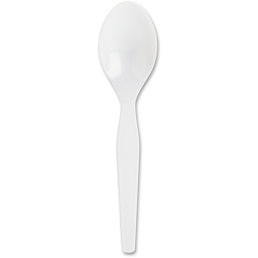Genuine Joe Medium-Heavyweight Plastic Spoons 1 Piece(s) - Spoon - 1 x Spoon - Disposable - White - 1 Carton (GJO30402)
