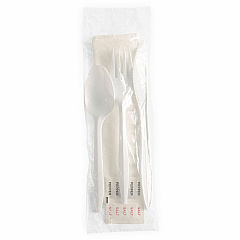 Genuine Joe 6-Piece Fork/Knife/Spoon Utensil Kit 250 Piece(s) - Cutlery Set - 1 x Spoon - 1 x Fork - 1 x Knife - Disposable - Polypropylene - White - 1 Carton (GJO58943) Genuine Joe 6-Piece Fork/Knife/Spoon Utensil Kit 250 Piece(s) - Cutlery Set - 1 x Spoon - 1 x Fork - 1 x Knife - Disposable - Polypropylene - White - 1 Carton (GJO58943)