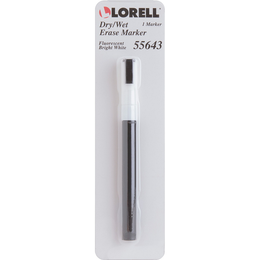 Lorell Dry/Wet-Erase Marker White Ink - 1 Each (LLR55643)
