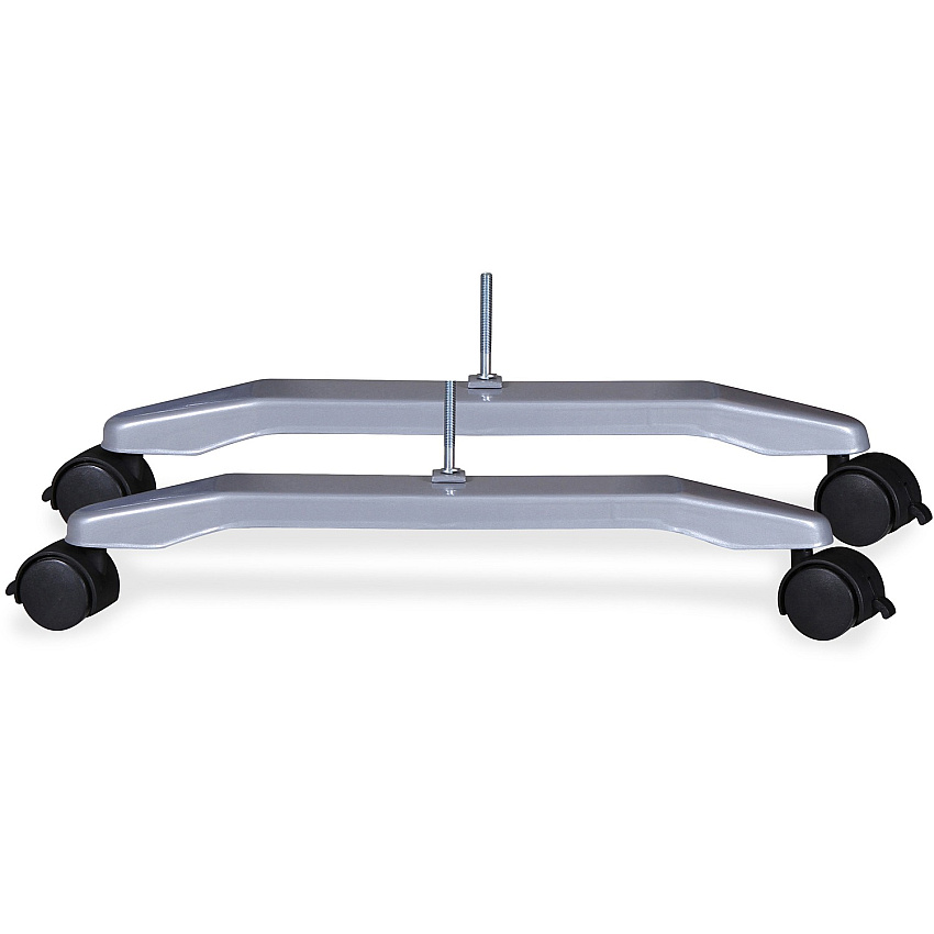 Lorell Mobile T-Foot Set With Casters 2.40" Width x 1.50" Depth x 17.80" Height - Metal - Silver - 2 / Set (LLR69898)