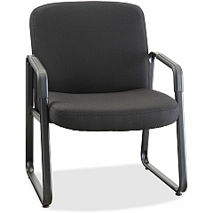 Lorell Deluxe Guest Seating Big & Tall Guest Chair with Arms Black Seat Color - Plywood, Fabric Seat Material - Black Back Color - Plywood, Fabric Back Material - Powder Coated Frame Color - Metal Frame Material - Sled Base - 1 Each (LLR84586) Lorell Deluxe Guest Seating Big & Tall Guest Chair with Arms Black Seat Color - Plywood, Fabric Seat Material - Black Back Color - Plywood, Fabric Back Material - Powder Coated Frame Color - Metal Frame Material - Sled Base - 1 Each (LLR84586)