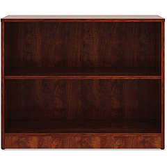 Lorell Laminate Bookcase 2 Shelf(ves) - 29.50" Height x 36" Width x 12" Depth - Sturdy, Adjustable Feet, Adjustable Shelf - Thermofused Laminate (TFL) - Cherry - Laminate - 1 Each (LLR99779) Lorell Laminate Bookcase 2 Shelf(ves) - 29.50" Height x 36" Width x 12" Depth - Sturdy, Adjustable Feet, Adjustable Shelf - Thermofused Laminate (TFL) - Cherry - Laminate - 1 Each (LLR99779)