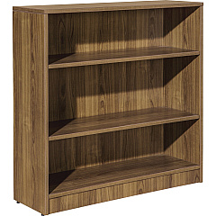 Lorell Laminate Bookcase 3 Shelf(ves) - 36" Height x 36" Width x 12" Depth - Sturdy, Adjustable Feet, Adjustable Shelf, Square Corner - Thermofused Laminate (TFL) - Walnut - Laminate - 1 Each (LLR99783) Lorell Laminate Bookcase 3 Shelf(ves) - 36" Height x 36" Width x 12" Depth - Sturdy, Adjustable Feet, Adjustable Shelf, Square Corner - Thermofused Laminate (TFL) - Walnut - Laminate - 1 Each (LLR99783)